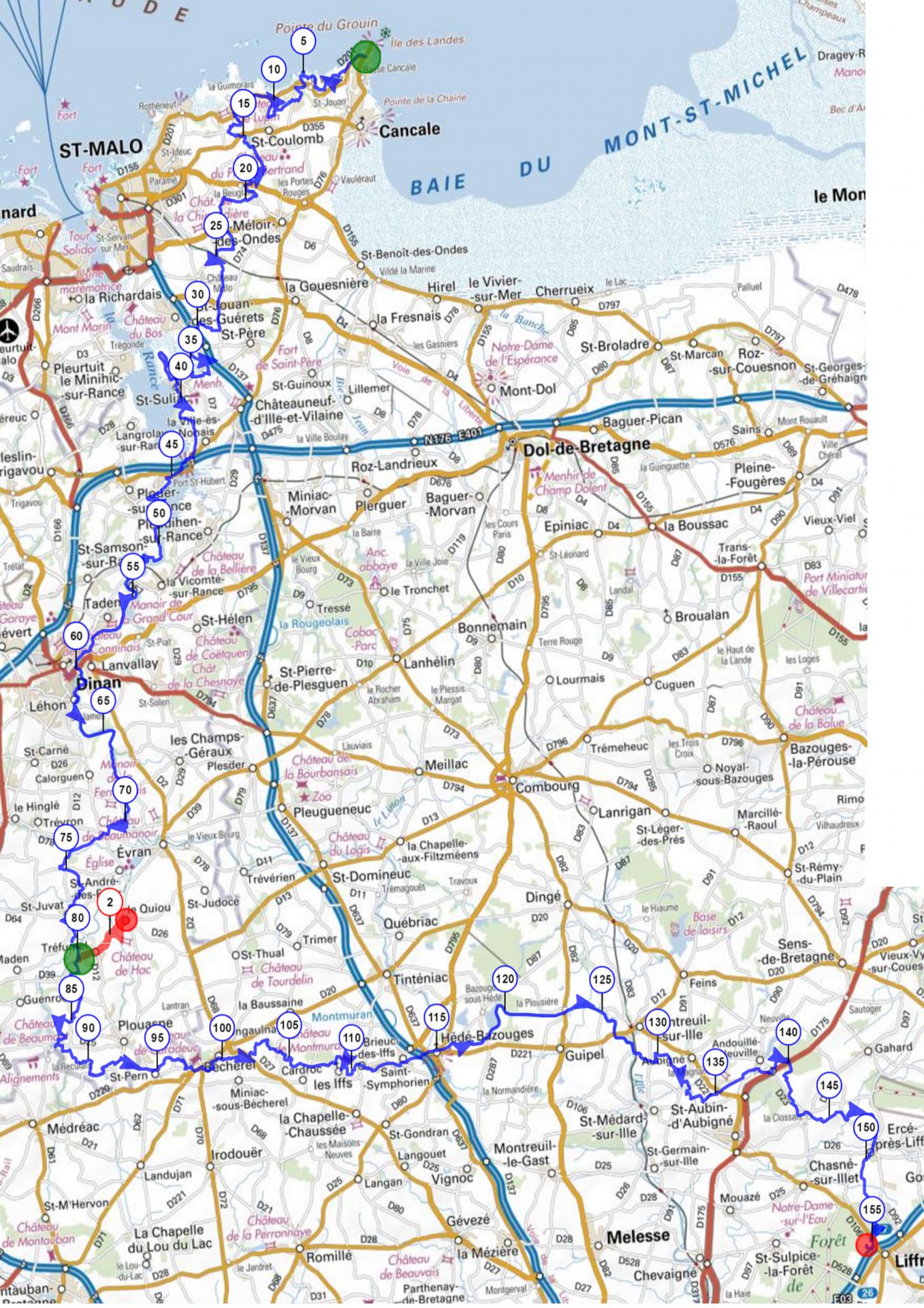 Carte raid globale pointe du grouin