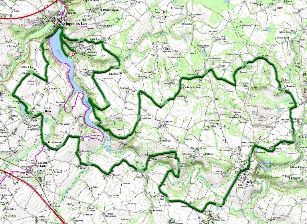 Jugon les lacs vtt dim 38km