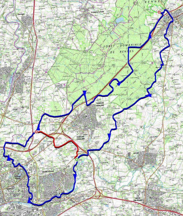 Liffre les gayeulles liffre 46km 36km