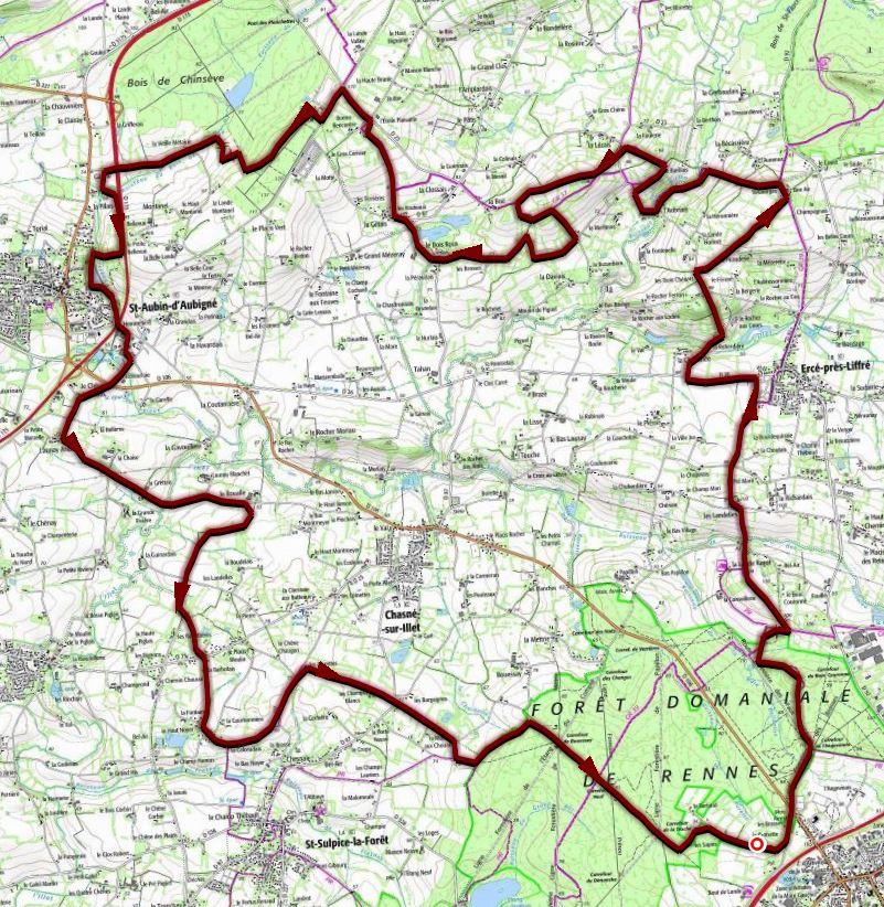 Liffre st aubin d aubigne 36km