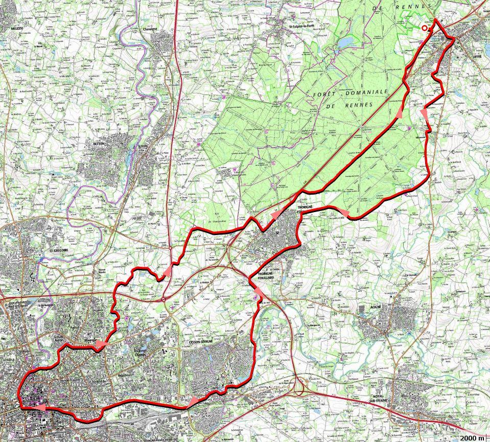 Rennes les gayeulles 51km